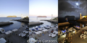 Ventotene Island and St. Stephen's, day, evening and night. by Marco Caraceni 